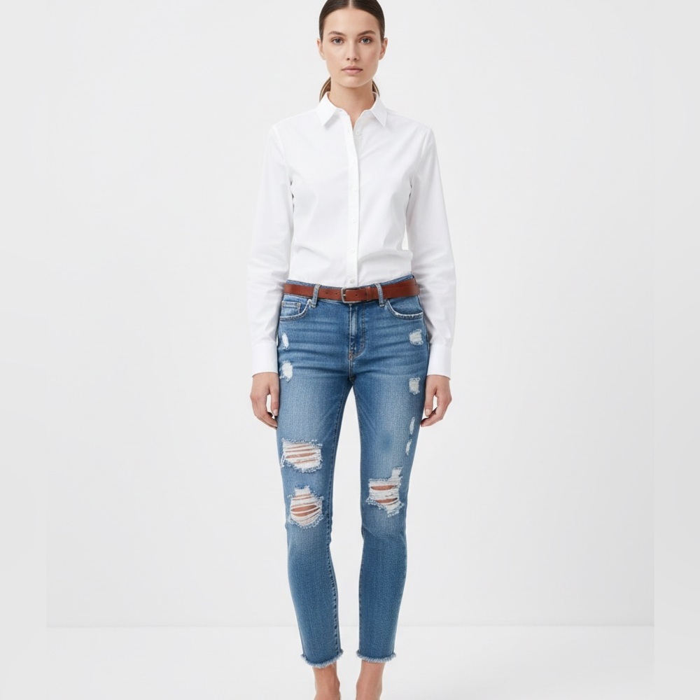 Old Navy Mid-Rise Rockstar super skinny Blue Jeans- size 10 Robbie